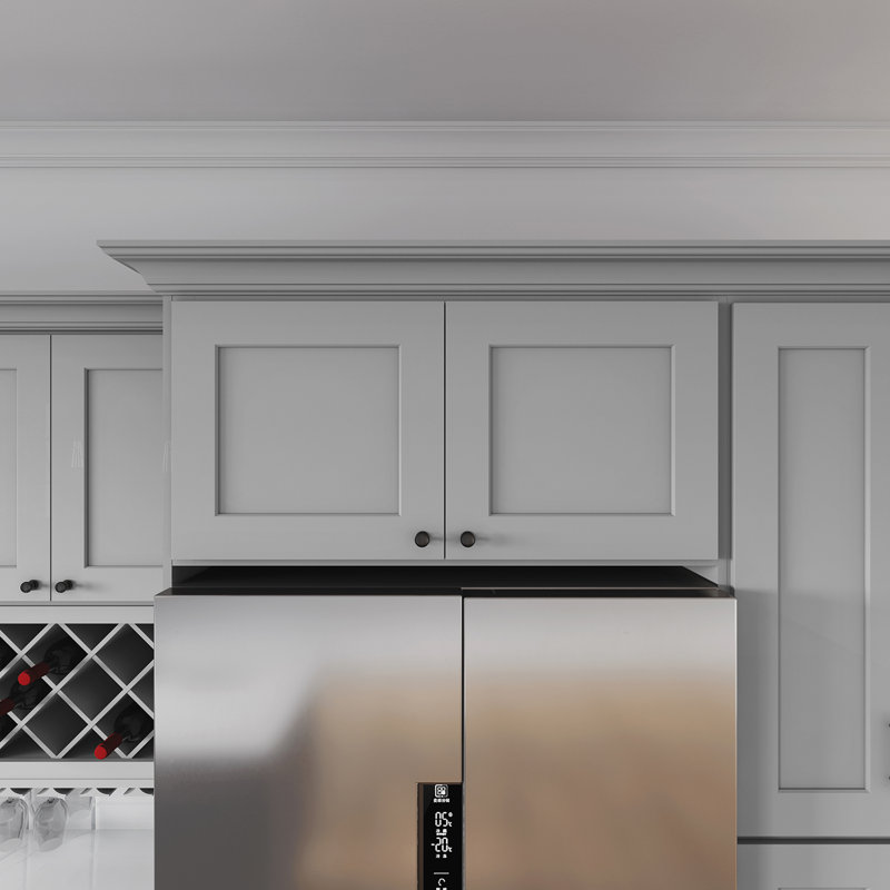 Armoire de cuisine en bois massif prête à assembler, Gris, H 18 po x l 36 po x P 24 po