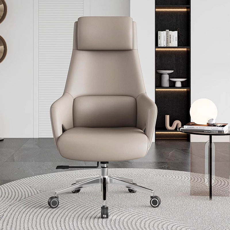 Task Chair with Headrest, Gray