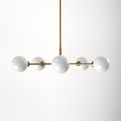 Andrea 5 Light Metal Dimmable Sputnik Chandelier