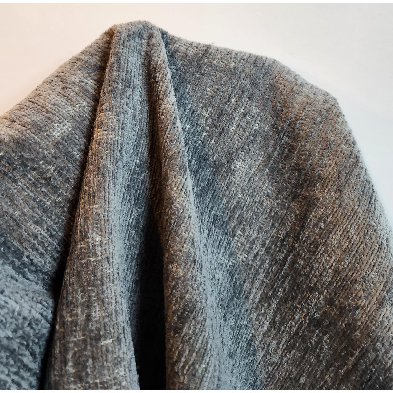 Chenille Upholstery Fabric, Graphite