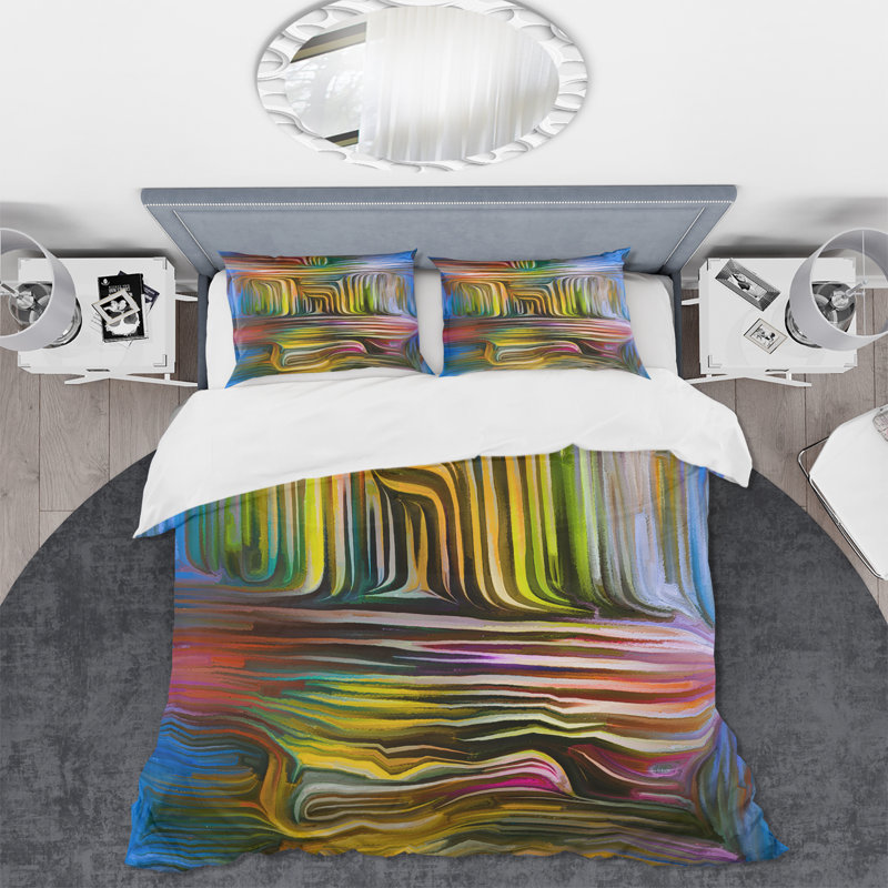 Ensemble de housse de couette Modern Fusion Color Color - microfibre de polyester