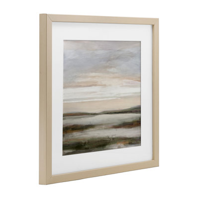 Vaste horizon tendrement éclairé, impression sous verre, design par Amber Sterling