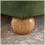 Canapé confortable 3 places en chenille, avec assise profonde, 4 coussins décoratifs, pouf amovible et structure en bois massif. Parfait pour le salon ou la chambre. Couleur : vert.