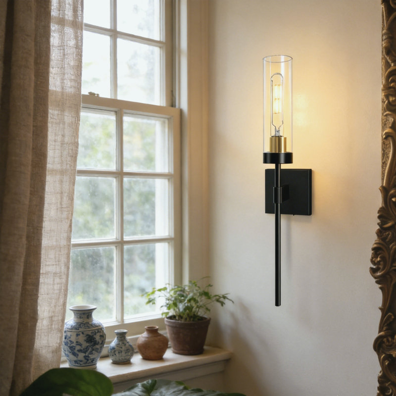 Applique murale à piles avec télécommande, lumière murale sans fil à intensité variable pour le couloir du salon de la chambre à coucher