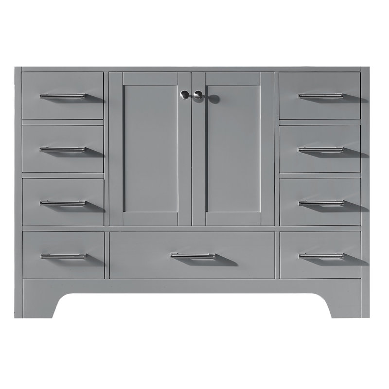 Base de meuble-lavabo simple 48 po Sheri seulement, Gris taupe