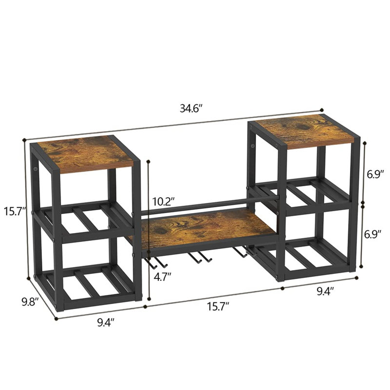 Bodyn Floating Mount Wine Bottle Rack