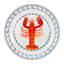Lobster Round Enamelware Platter