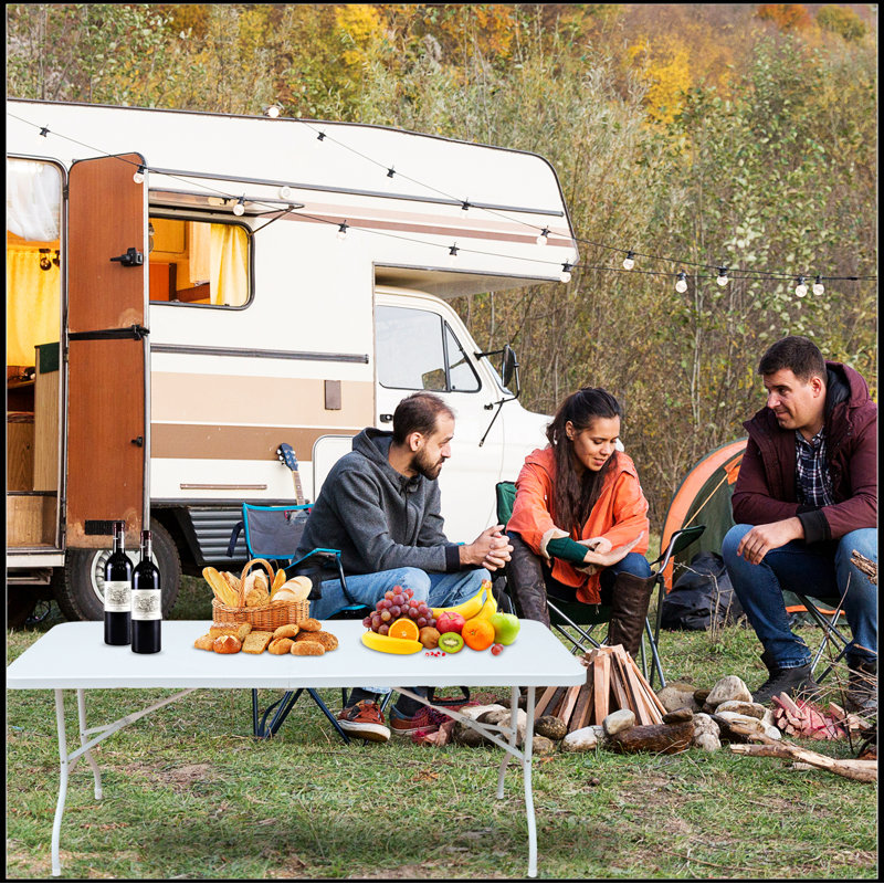 Leanda Rectangular Plastic Outdoor Folding Camping Table