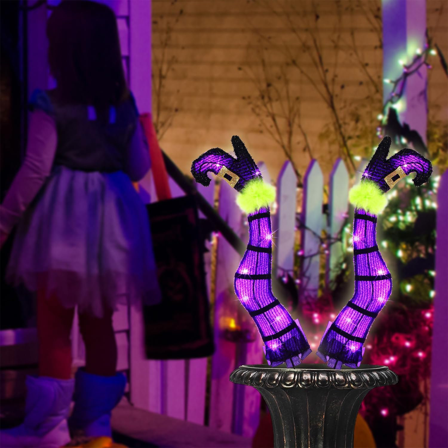 Kurmntregon Halloween Yard Sign With Stake Wicked Witch Is