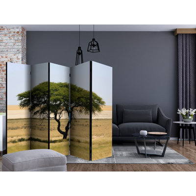 Gattis 225 cm W x 172 cm H 5 - Panel Solid Wood Folding Room Divider