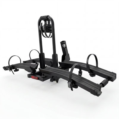 Porte-vélos électriques pour 2 vélos avec rampe Hitch, porte-vélo électrique Fat Tire d'une capacité de 200 lb pour récepteur de 2 po, conception pliable avec système anti-oscillation et inclinable