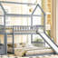 Lit superposé avec glissade, lit maison avec glissade-45902755