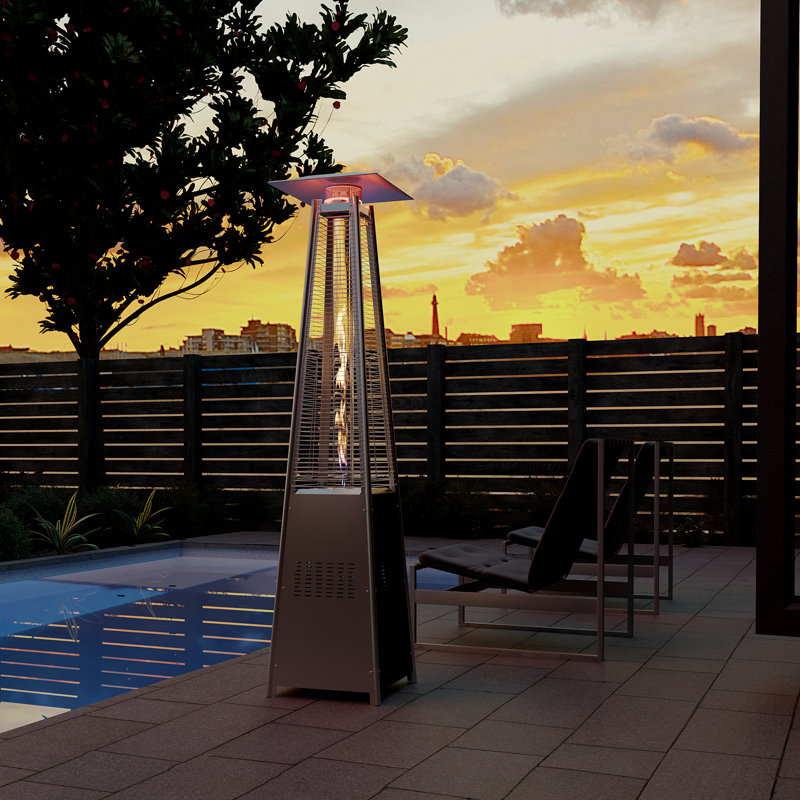 Chauffe-terrasse au propane 42 000 BTU Triplett, Acier teinté