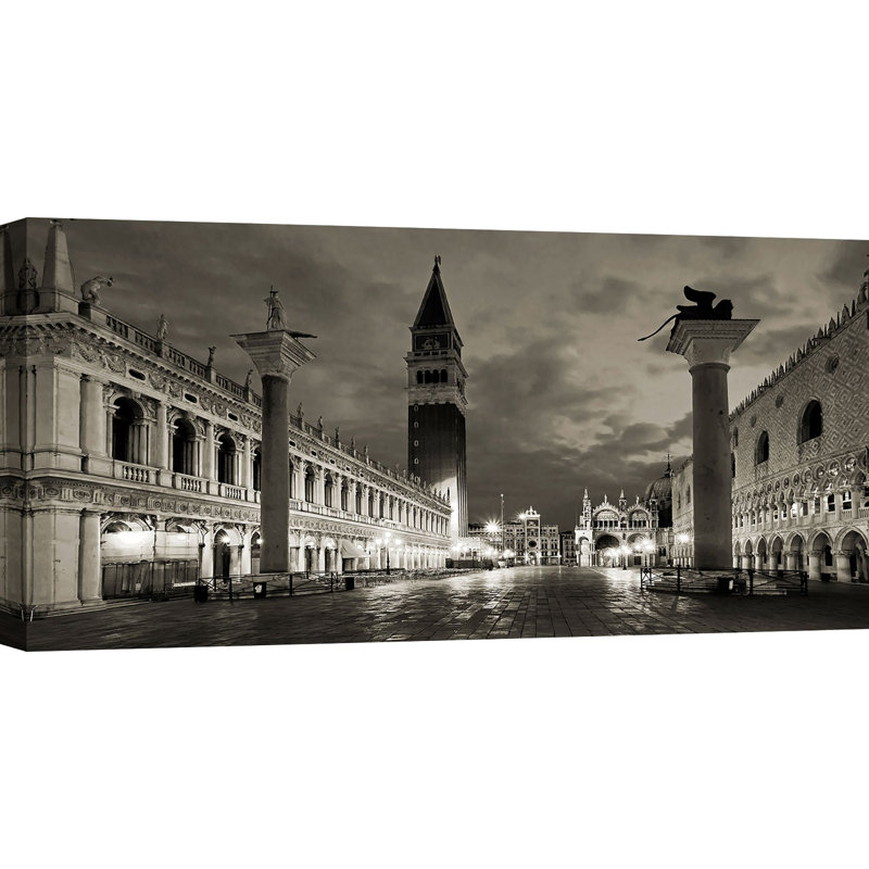 Piazza San Marco, Venice by Vadim Ratsenskiy - No Frame Print on Canvas, 35cm H x 70cm W x 4cm D