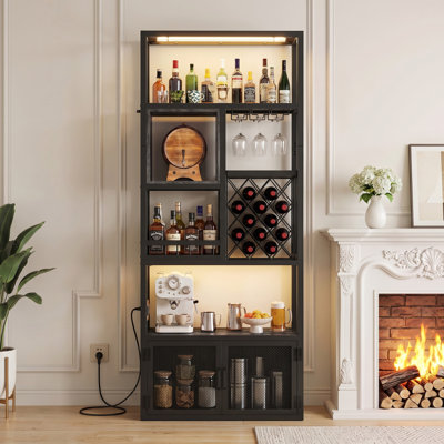 83" Tall Wine Cabinet with Power Outlet