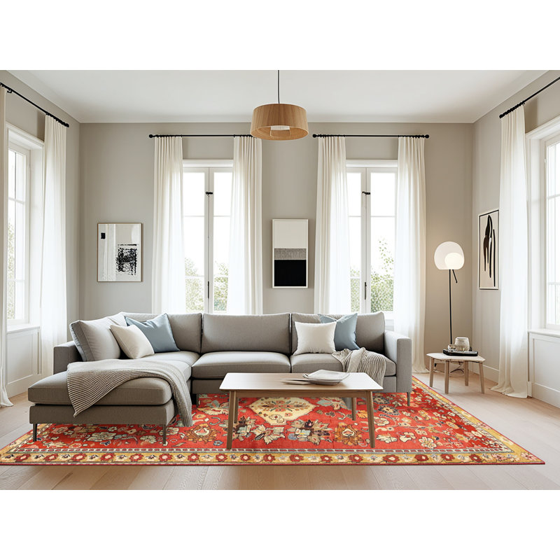 Tapis rouge en laine, Rectangle 8 pi x 12 pi
