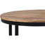 Table d'appoint ronde industrielle en métal, finition naturelle