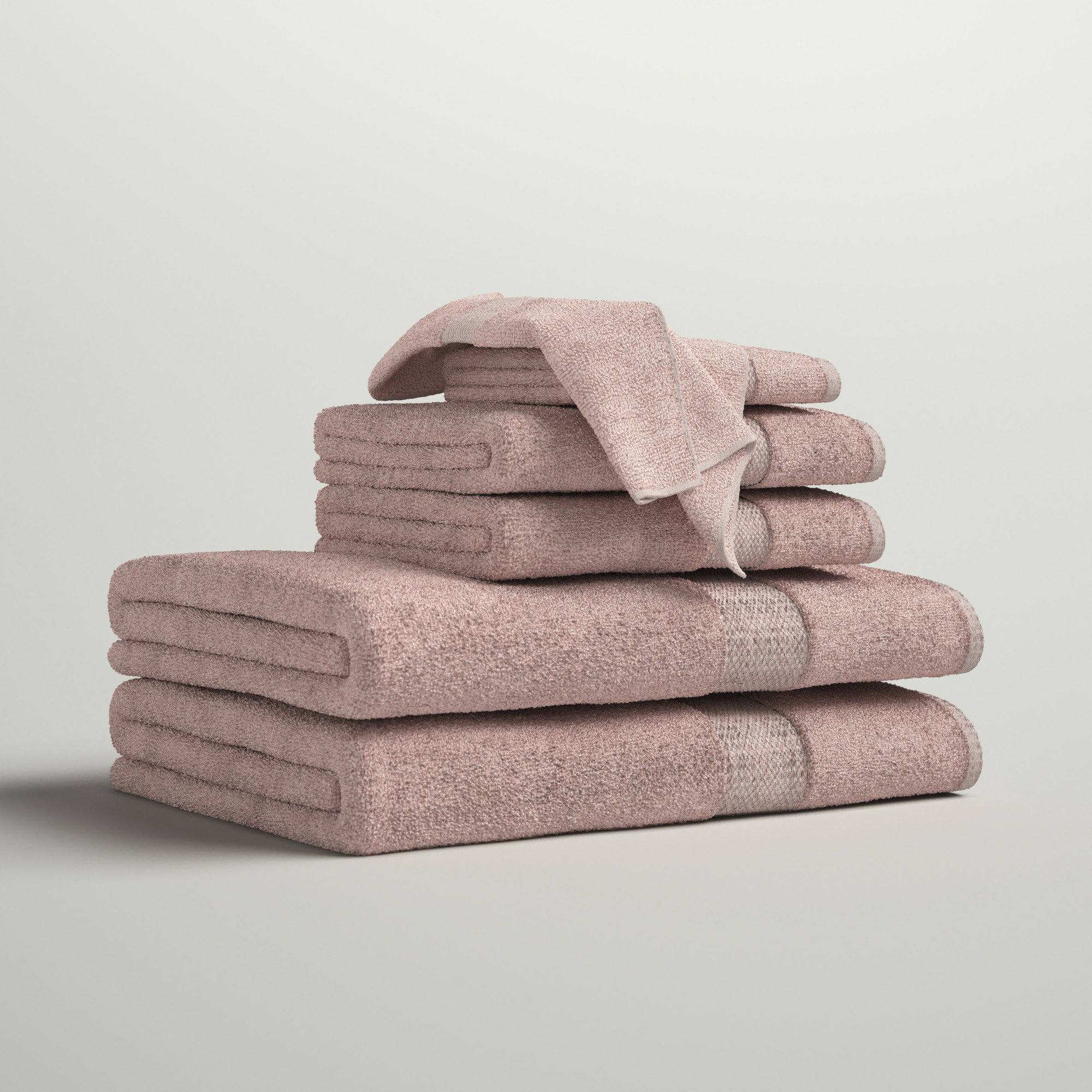 Hammel Amadeus Luxury 6 Piece Turkish Cotton Towel Set Eider & Ivory Color: Gray