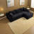 Compression Deep Seat Sectionals, Corduroy Modern L Shape Home Sofa