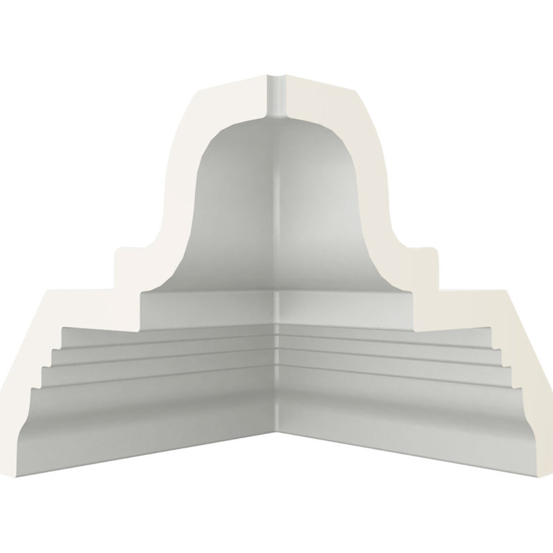 Endurathane Inside Corner Moulding, 4 1/2"P x 3 7/8"H (matches moulding MLD03X04X05BU), Factory Primed