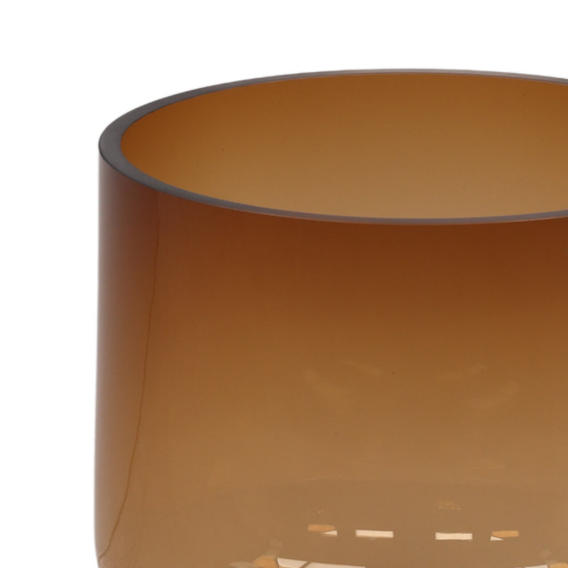 Crimson Vase, Red/Orange/Amber, 7.87" H x 7.8" W x 7.87" D