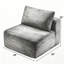 Chaise d'appoint moderne en velours côtelé avec coussin et coussin-129679253