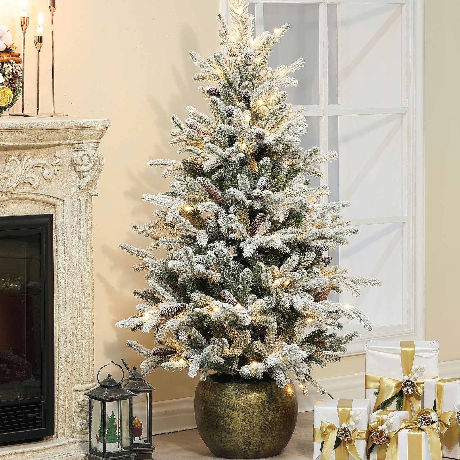 53.9' Lighted Pine Christmas Tree