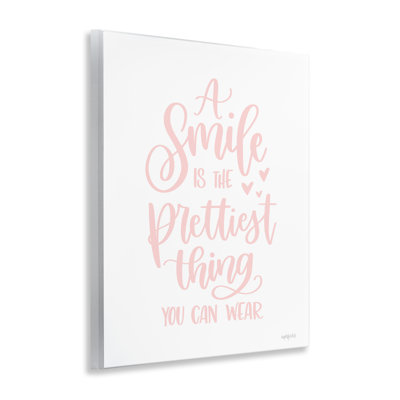 «Smile is Prettiest Thing Art», art mural sur bois par imperfect Dust