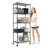 Westbrooke - Adjustable Storage Chromed Wire Shelving Unit with Wheels Hooks-1878077140-1788578225