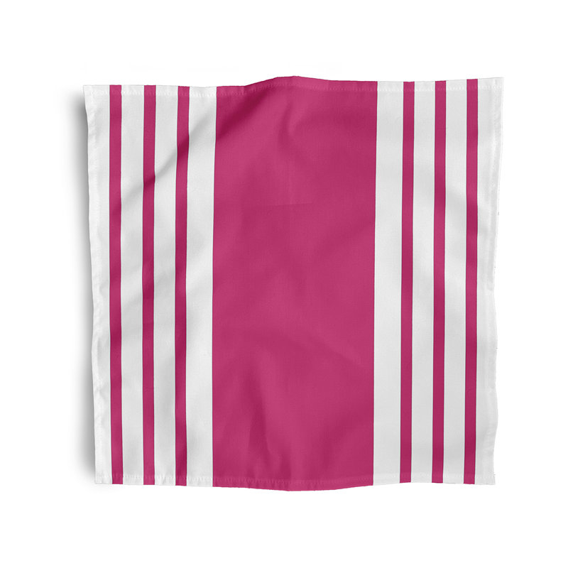 Handy Polyester Striped Square Napkin, Fuchsia