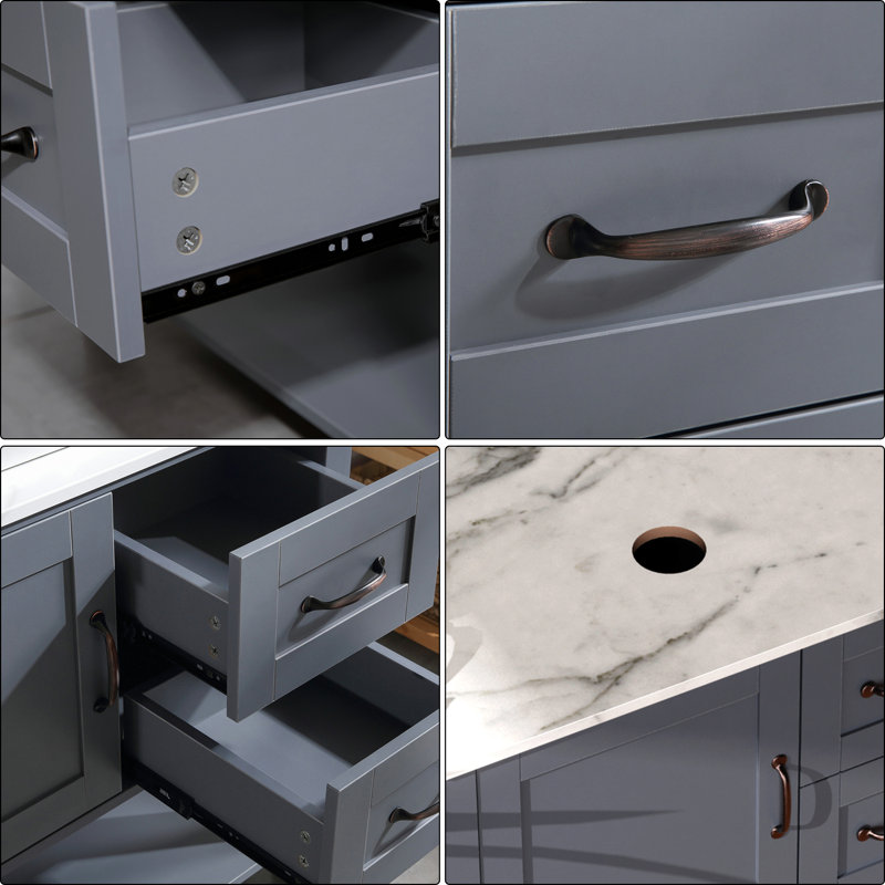 Base de meuble-lavabo 30 po sans lavabo, base d'armoire avec miroir et plateau seulement