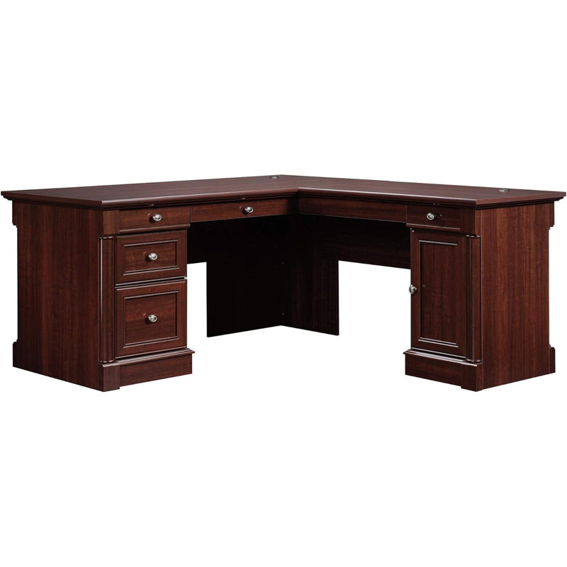  Bureau en L Avenue Eight, Brun rustique