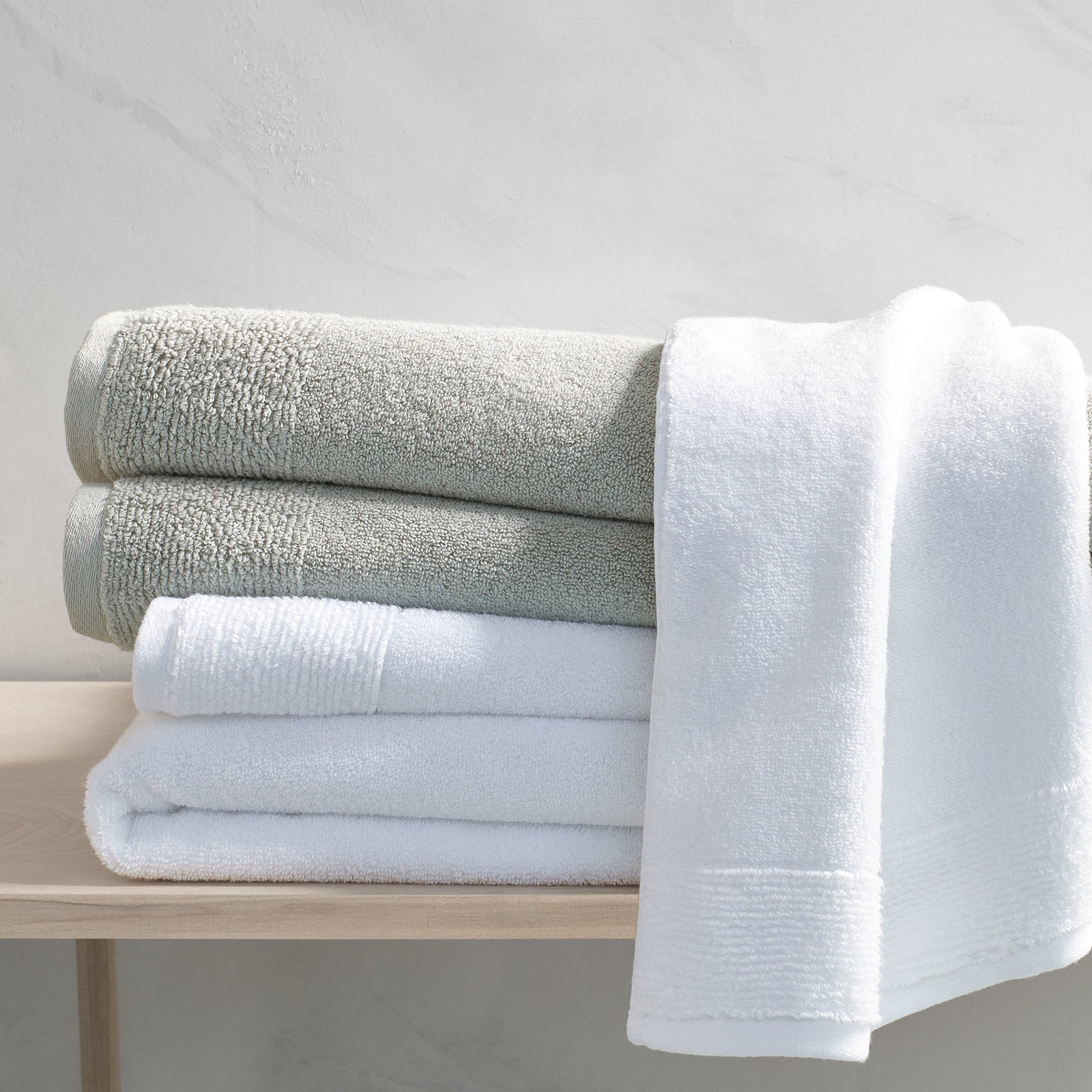 Maven 6-Piece Cotton Towel Set, Ivory Tusk