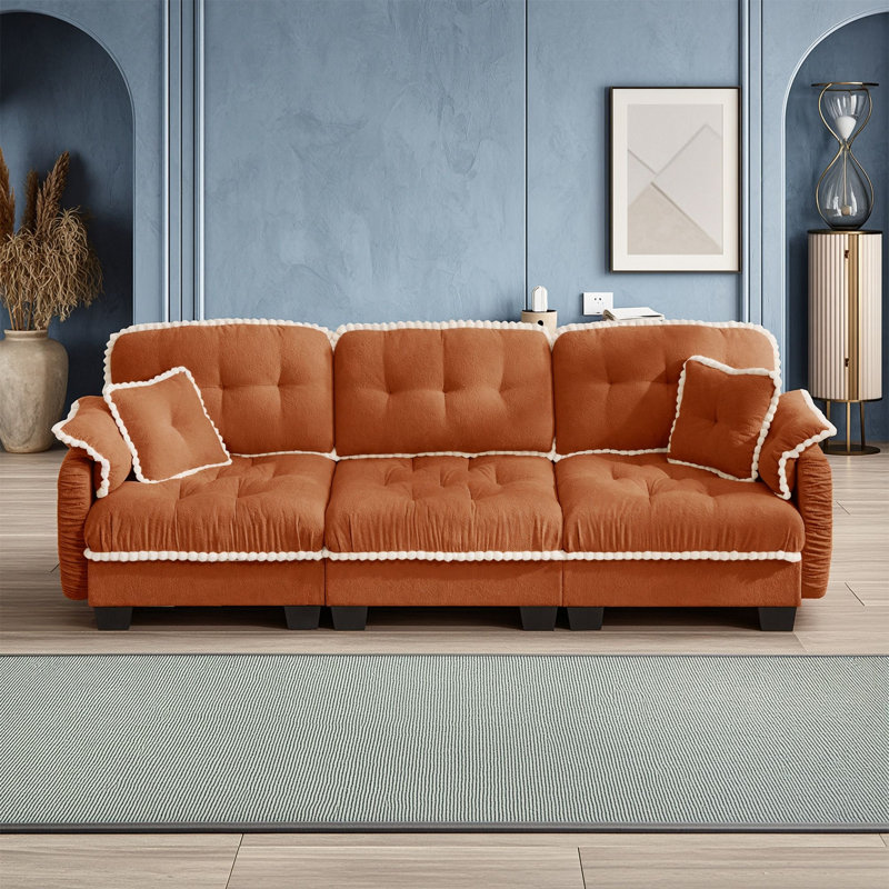 Canapé Chenille, Orange