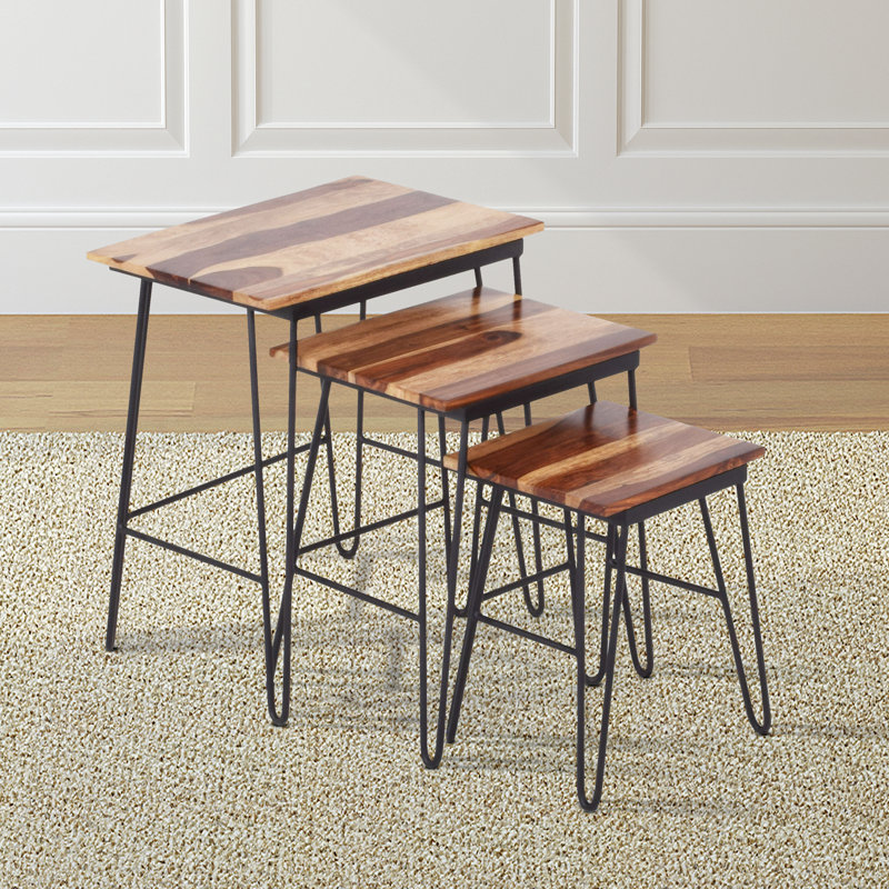 Graham Solid Wood Top Nesting Tables
