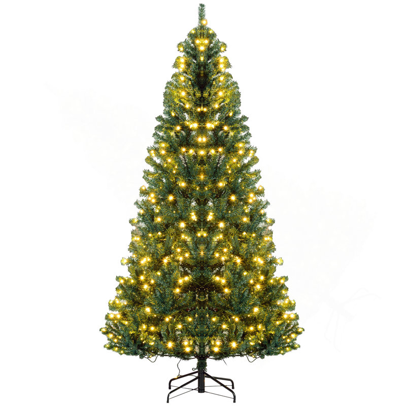 Sapin de Noël artificiel 7,5 pi avec branches réalistes, 500 lumières DEL blanc chaud et 1346 pointes