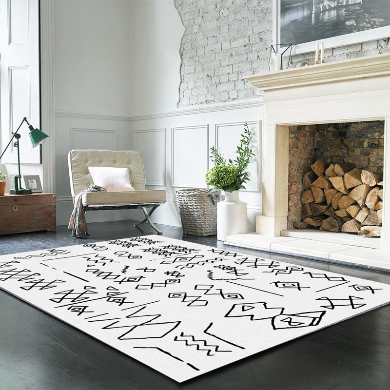 Tapis en coton Mireya, Tapis de couloir 3 pi 3 po x 11 pi 6 po