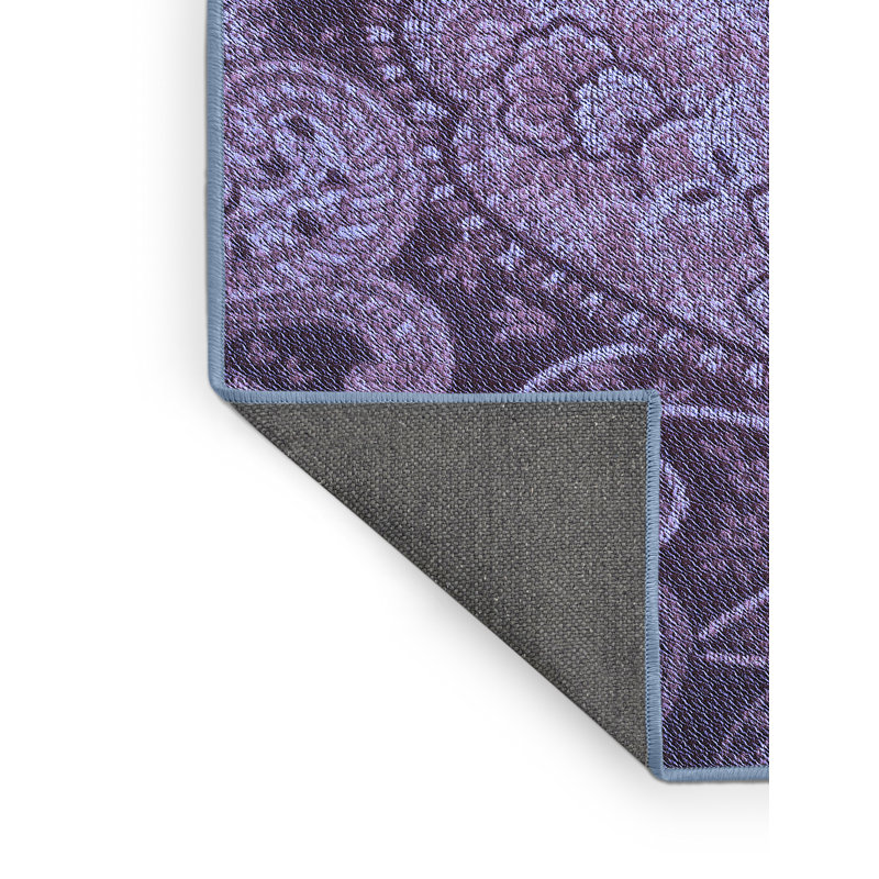 Tapis bleu / violet Paisley, Rectangle 4 pi x 6 pi