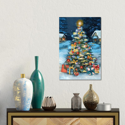 «Christmas Gathering», reproduction d'art sur toile tendue