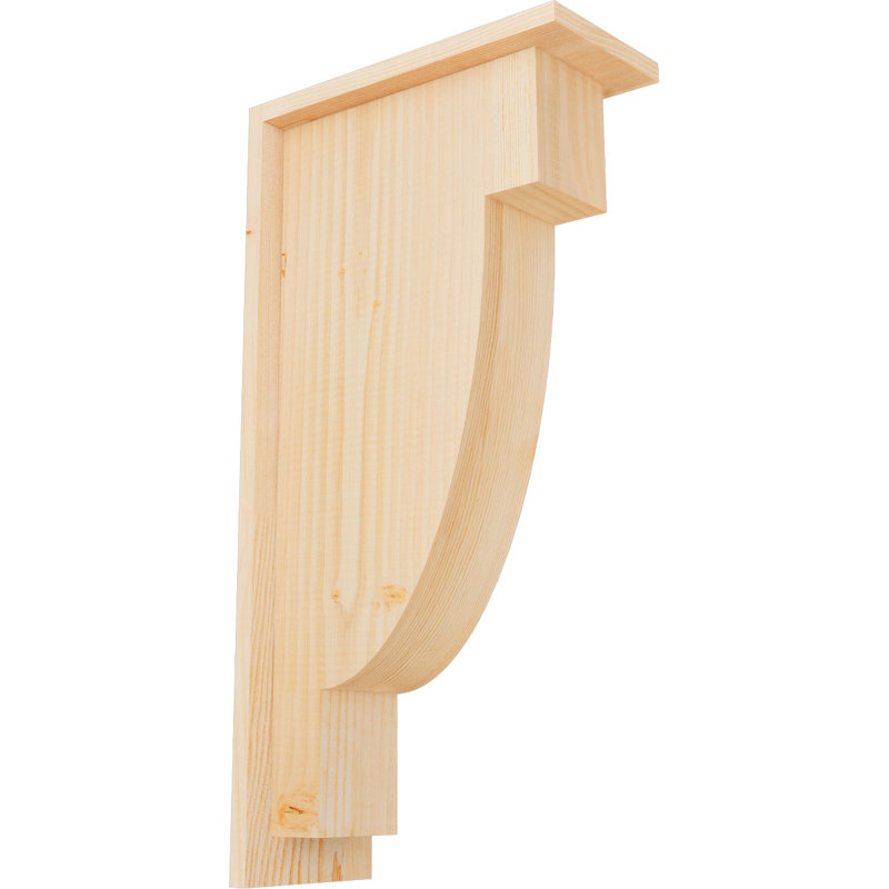 Corbeau alpin avec contre-plaque, H 24 po x l 5,5 po x P 12 po, Sapin de Douglas, Lisse