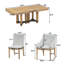 Ensemble de salle à manger à tréteaux extensible 7 pièces-791083858
