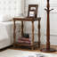 Table de bout en bois l 20 po avec pieds tournés et tablette inférieure, style traditionnel