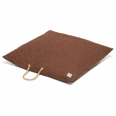  Lit pour chien, toile de coton cirée cannelle - moyen