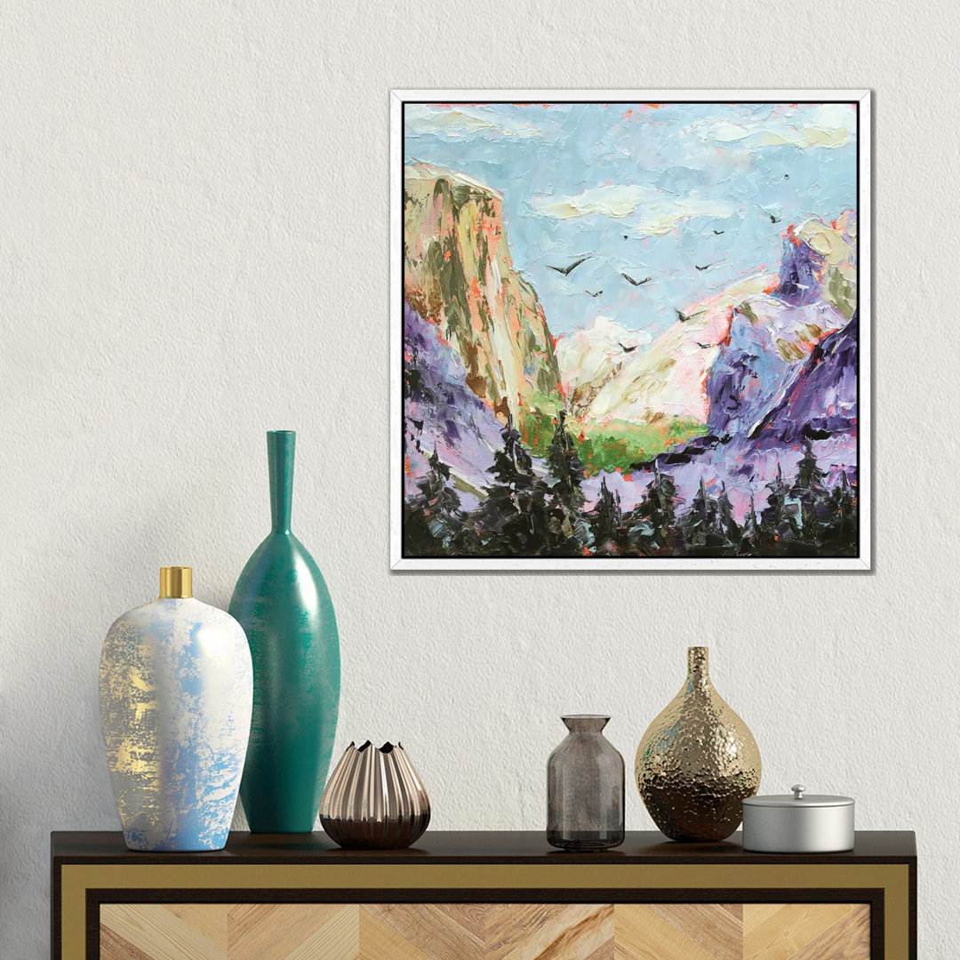 Purple Mountains von Alexandra Jagoda - Galerie-verpackte Leinwand Giclée auf Leinwand