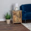 Armoire 24 po en bois de manguier avec finition fractale et tablettes de rangement