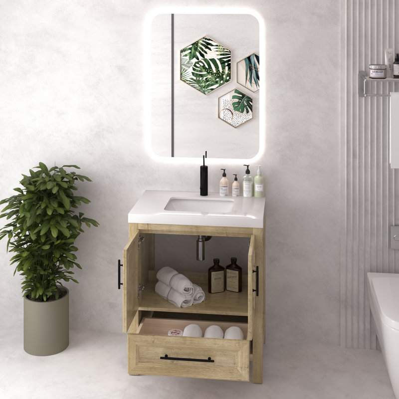 Ensemble de meuble-lavabo sur pied 30 po Vivian, Naturel