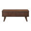 1pc Storage Cocktail Table Walnut Finish Tambour Doors 2x Shelves Modern Living Room Furniture