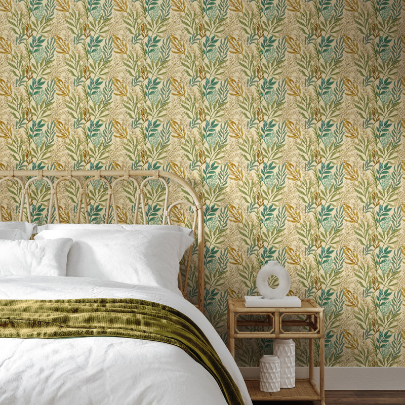 Verdant Leaves - Parchment, Tan