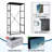 4 Drawer Dresser for Bedroom, Narrow Chest of Drawers, Wooden Top and Study Iron Frame 18"x37.5"-(WxH)