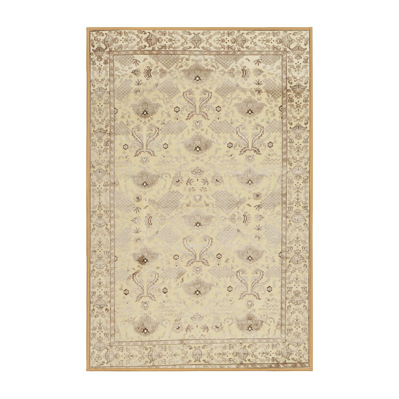Surface beige contemporaine tapis, Rectangle 5 pi x 7 pi